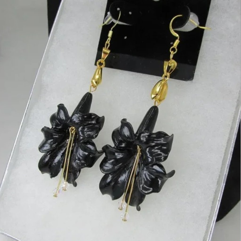 18k Gold Plated Tropical Bloom Earrings 25$